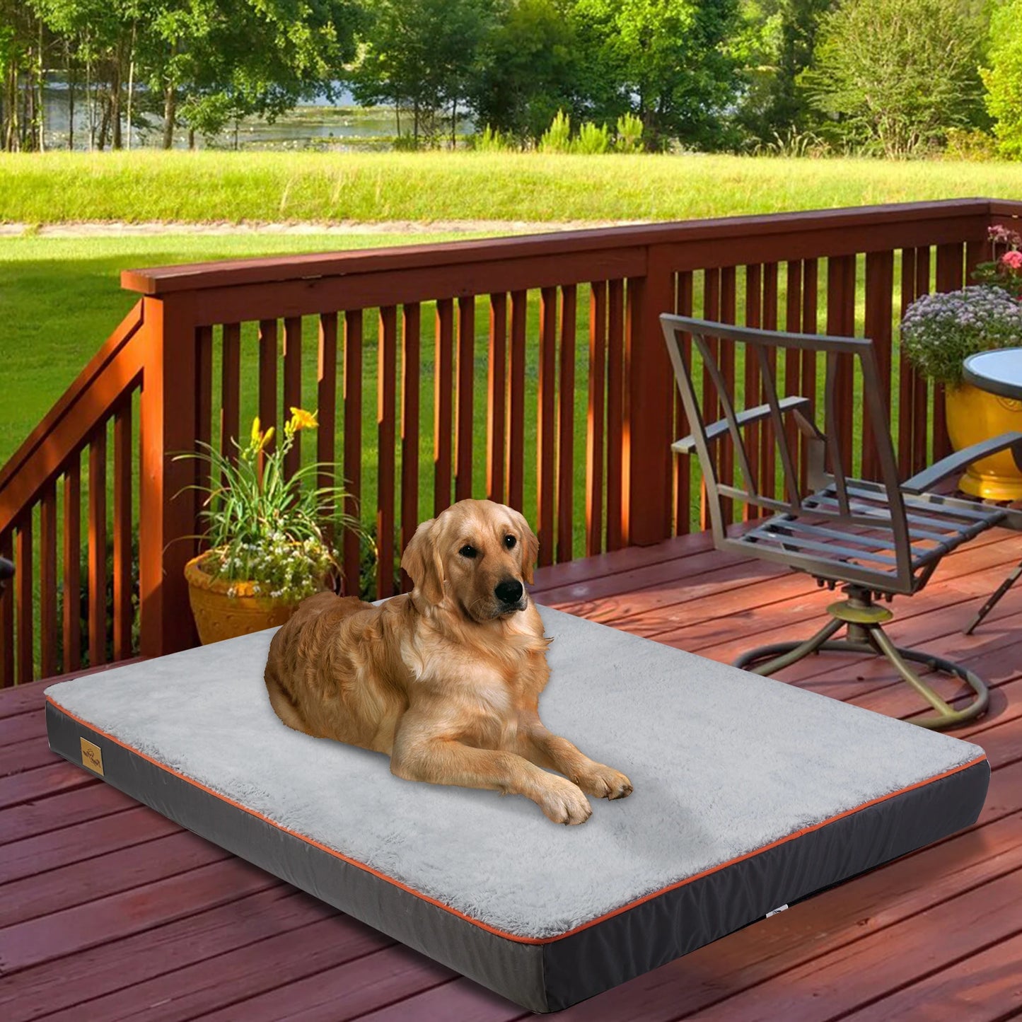 Large Orthopedic Waterproof Washable Dog Bed