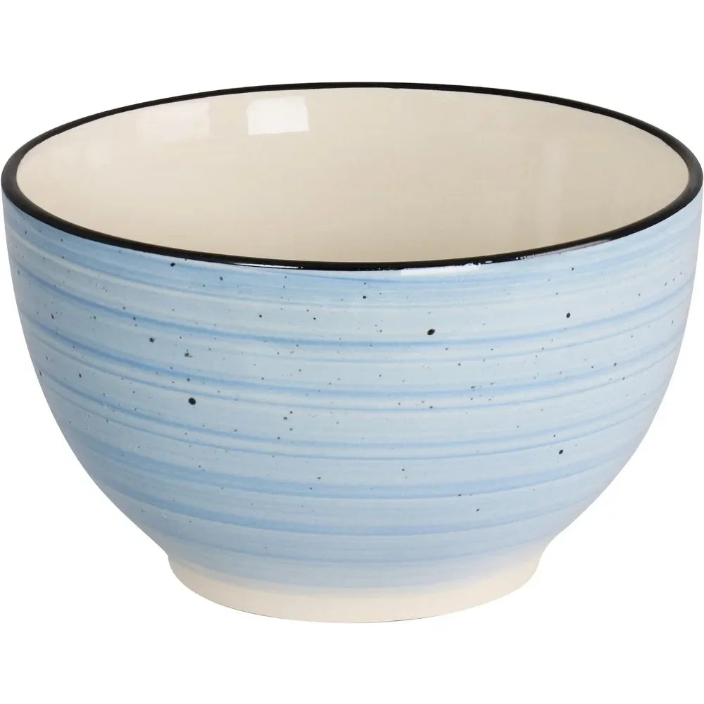 Gia 24 Piece Round Stoneware Dinnerware Set