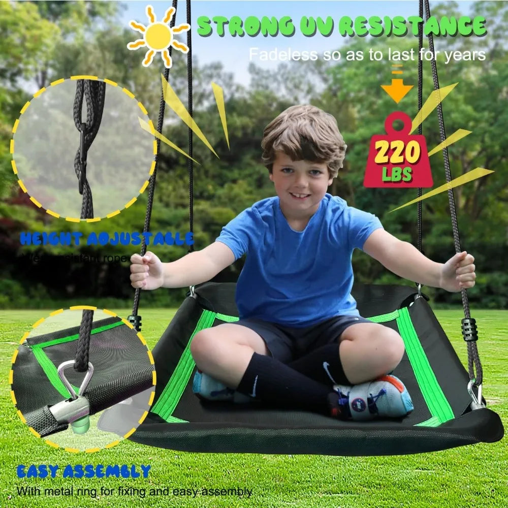 3 in 1 Heavy Metal Swing Set for Backyard