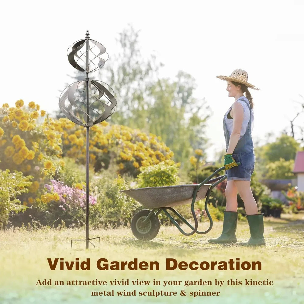 Outdoor Metal Large Kinetic Wind Spinner for Yard