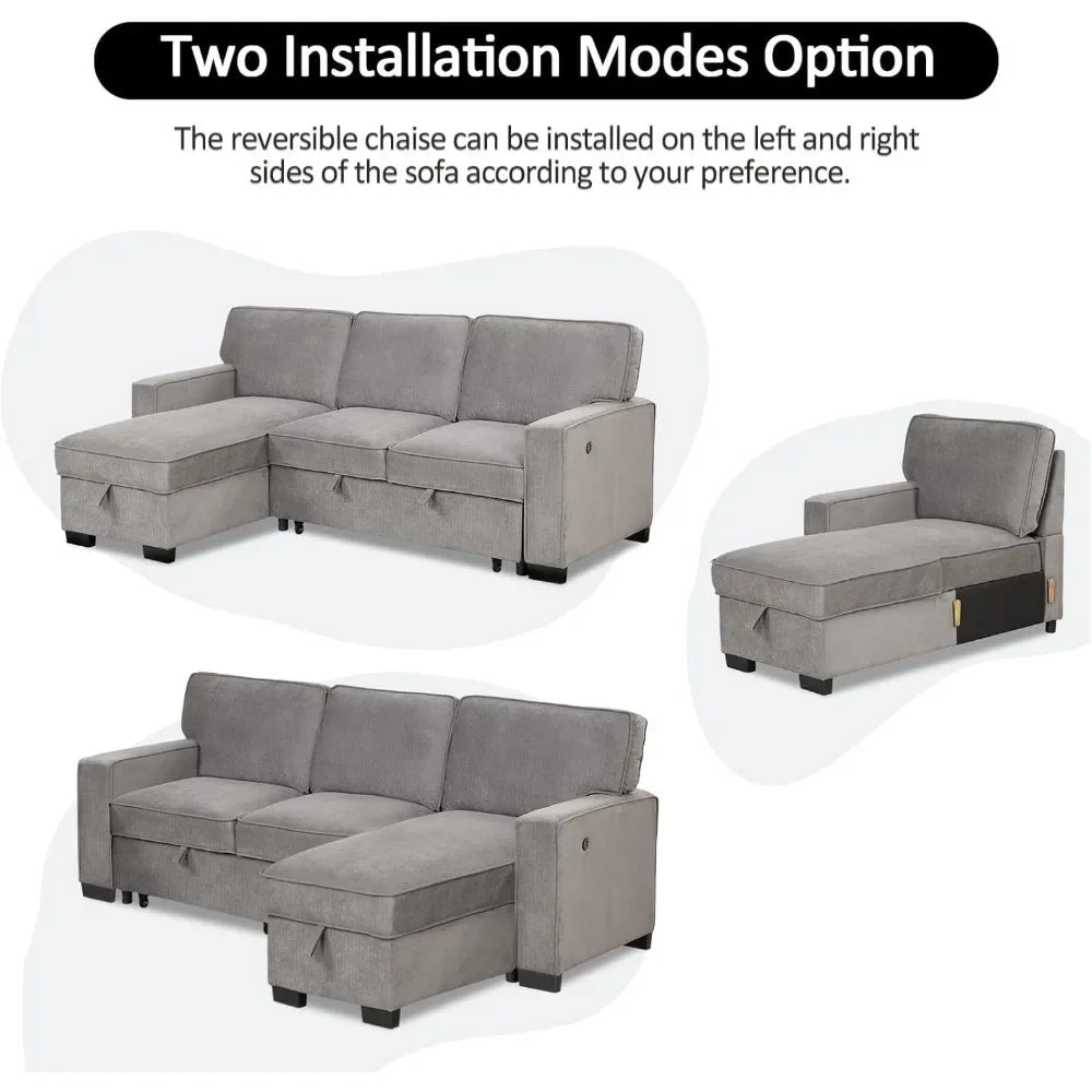 Pull Out Sectional Futon Sofa Bed