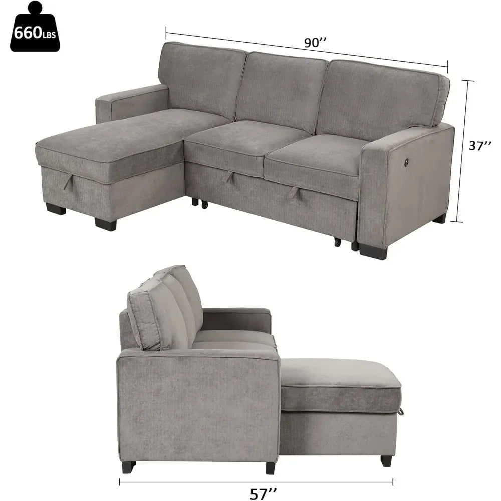 Pull Out Sectional Futon Sofa Bed