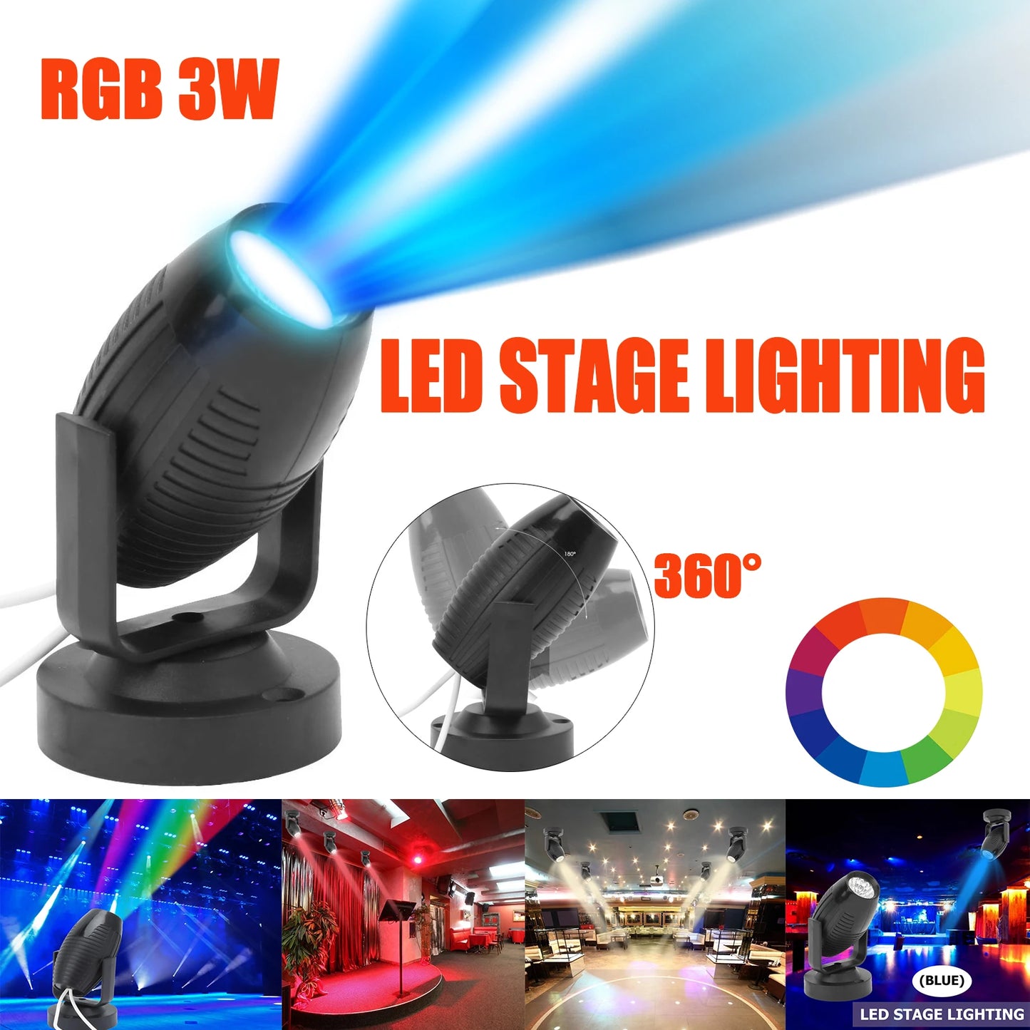 LED Rotating Disco Stage Lights