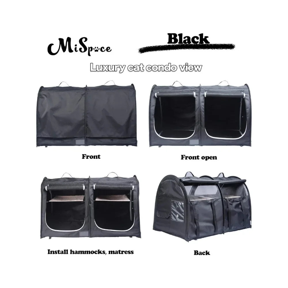 Portable Twin Compartment Show House Cat Cage