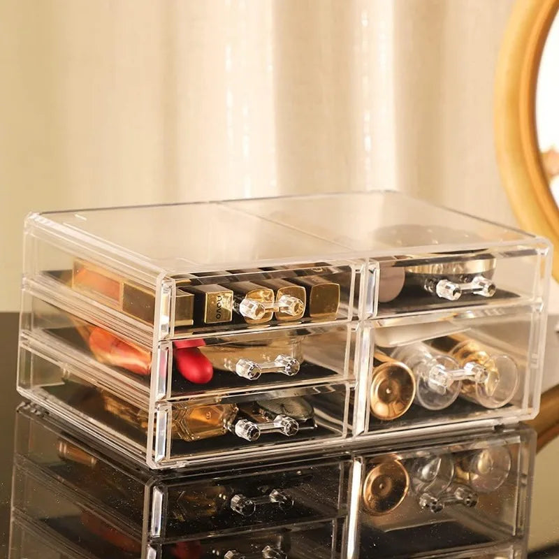 Makeup Organizers and Storage With Dustproof Lid