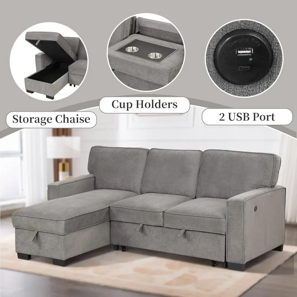 Pull Out Sectional Futon Sofa Bed