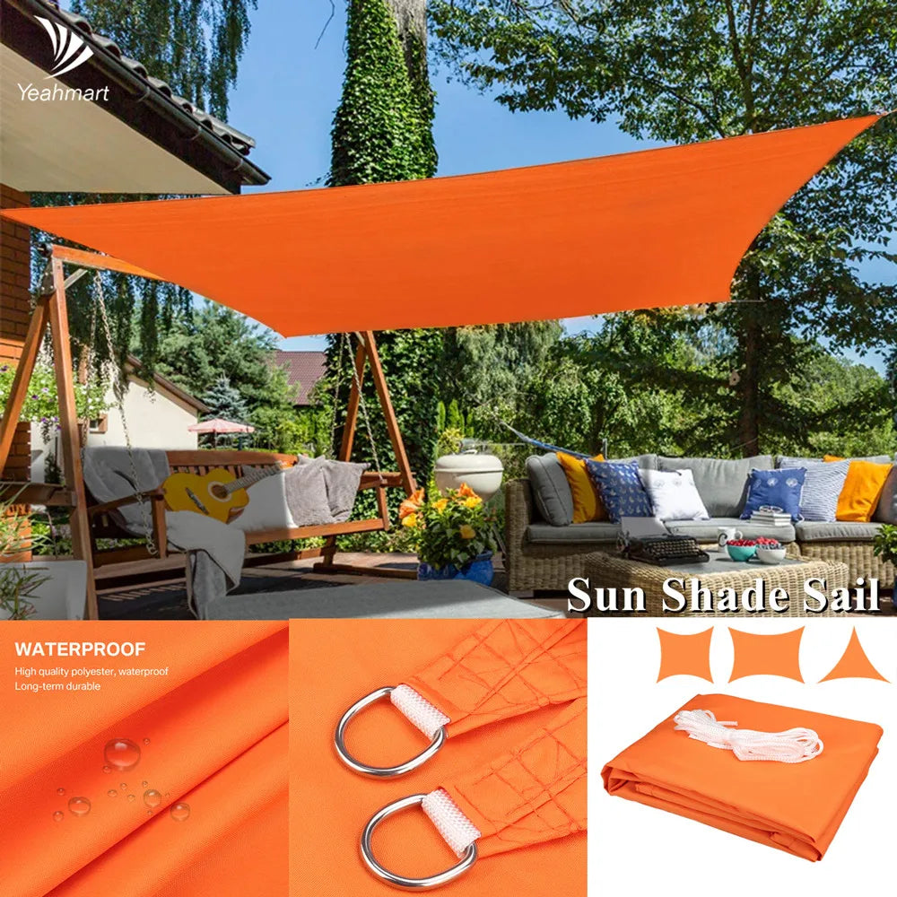 300CM Waterproof Sun Shade UV Block Canopy for Patio Backyard