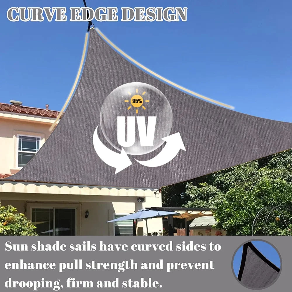 300CM Waterproof Sun Shade UV Block Canopy for Patio Backyard