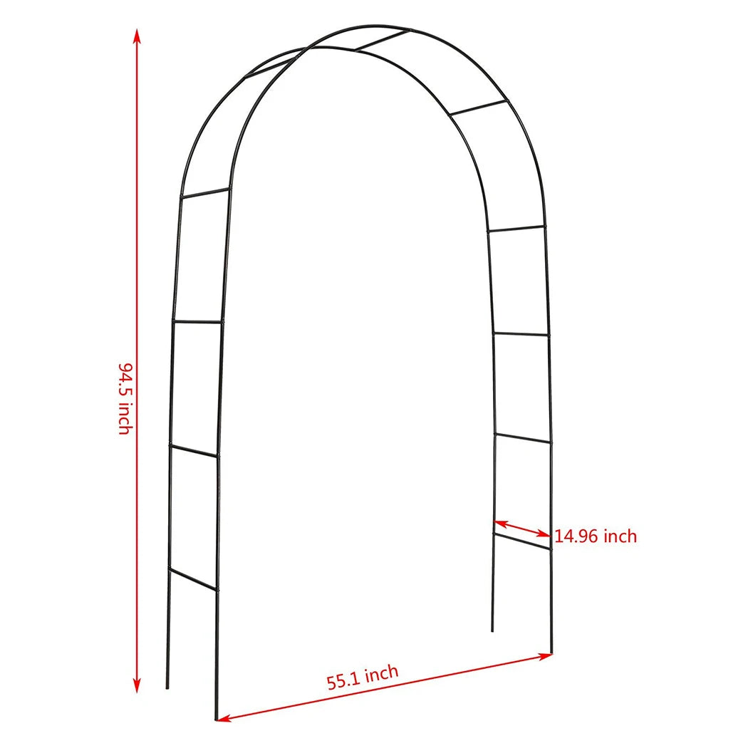 Heavy Duty Metal Garden Arch Rose Archway
