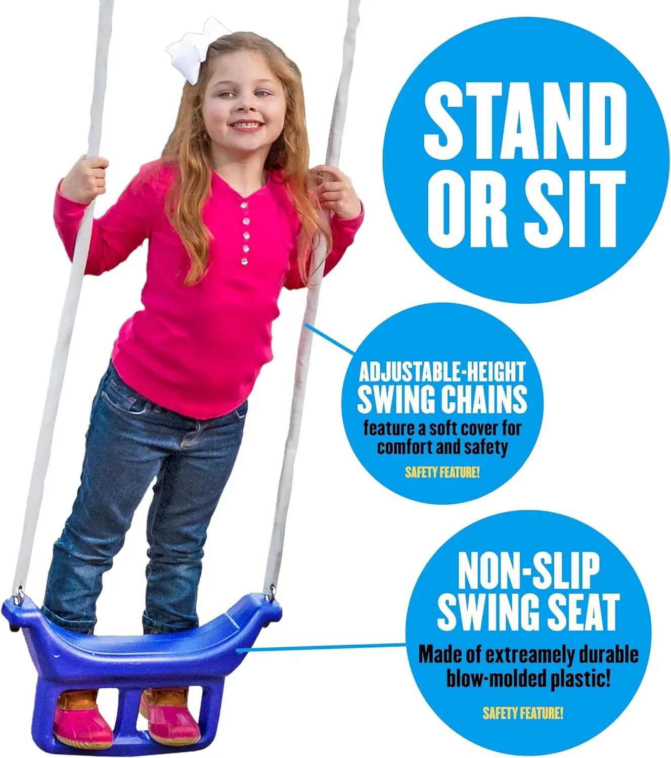 Recreation Fun Forever Swing Set, Gray