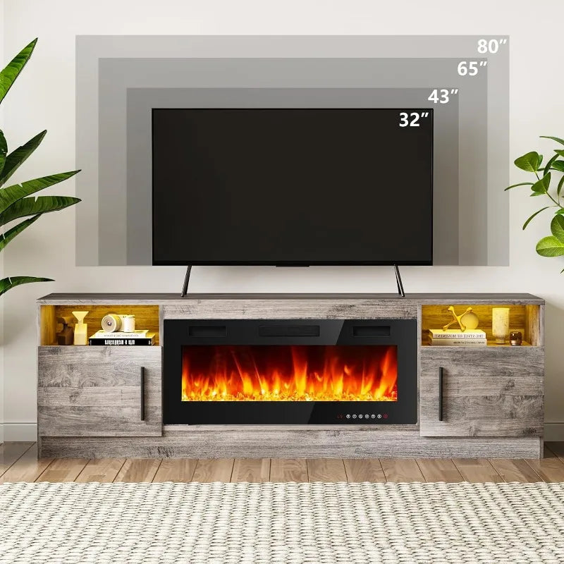 Fireplace TV Stand Entertainment Center with 36" Fireplace