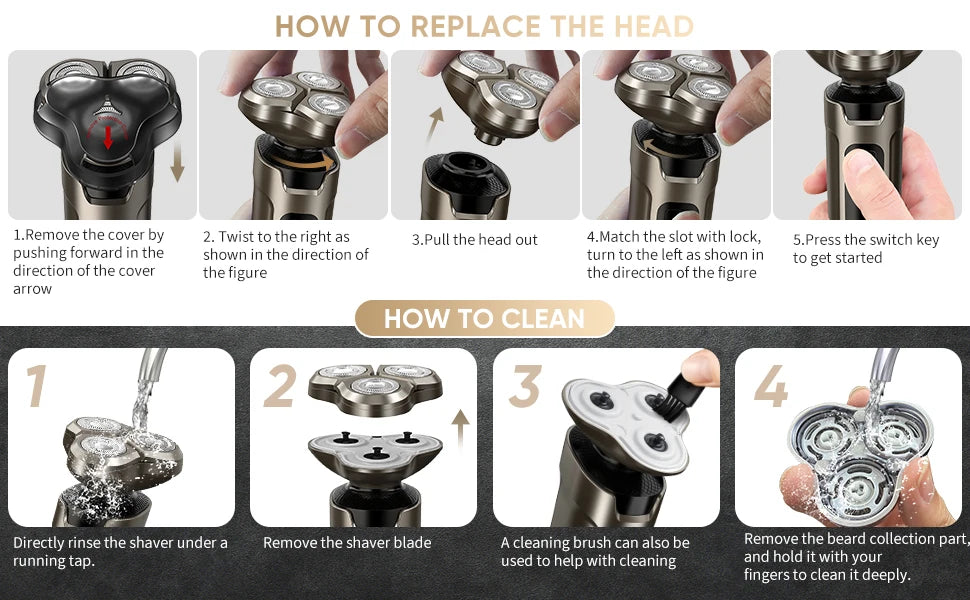 Electric Rechargeable 5 in 1 Hair Clipper for Men