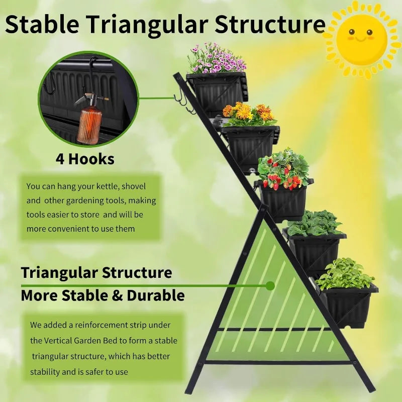 3.74FT 5 Tiers Vertical Raised Garden Planter