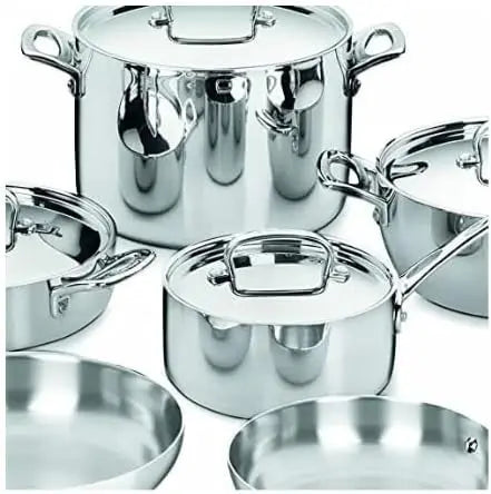 Cuisinart French Classic Tri-Ply Stainless Silver 10-Piece Cookware Set