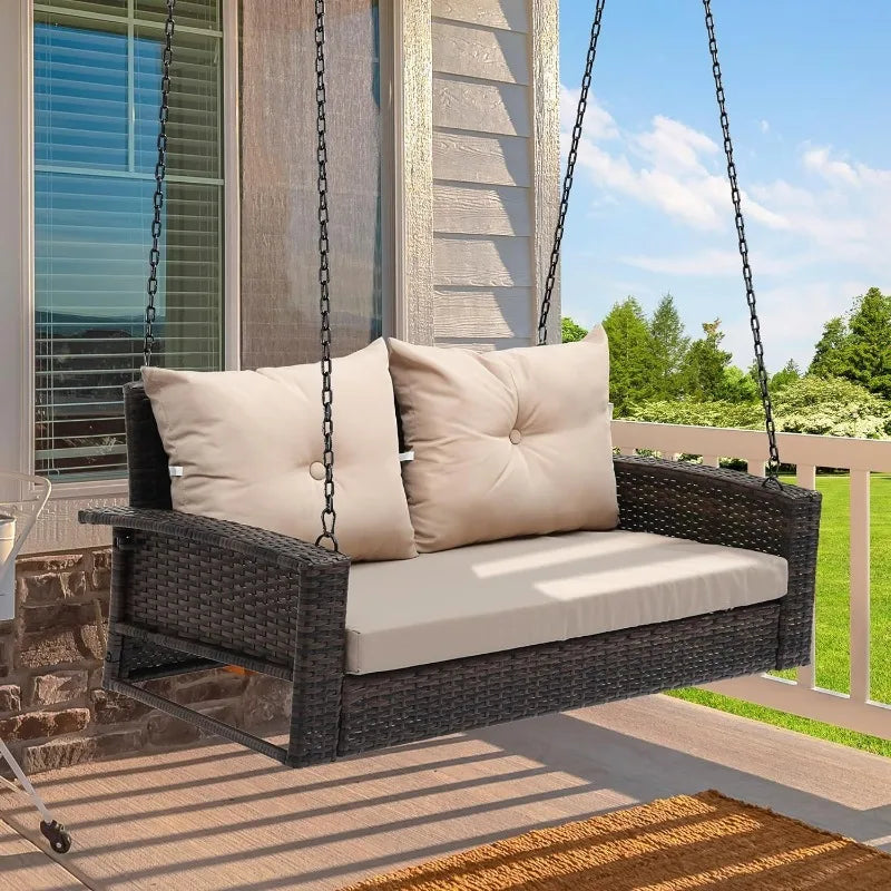 Wicker Outdoor Hanging Porch Swing Chair