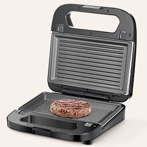 3-in-1 Waffle, Grill & Sandwich Maker, Panini Press Grill and Waffle Iron Set with Removable Non-Stick Plates