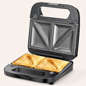 3-in-1 Waffle, Grill & Sandwich Maker, Panini Press Grill and Waffle Iron Set with Removable Non-Stick Plates