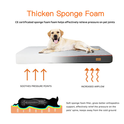 Large Orthopedic Waterproof Washable Dog Bed