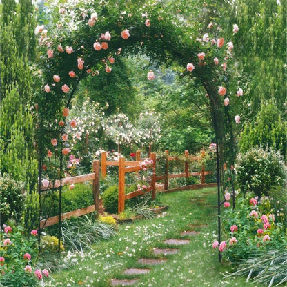 Heavy Duty Metal Garden Arch Rose Archway