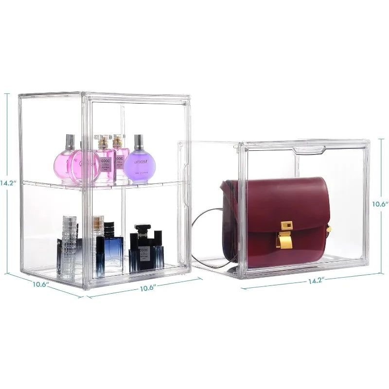 2Pack Makeup, Large Capacity Acrylic Bathroom Organizer