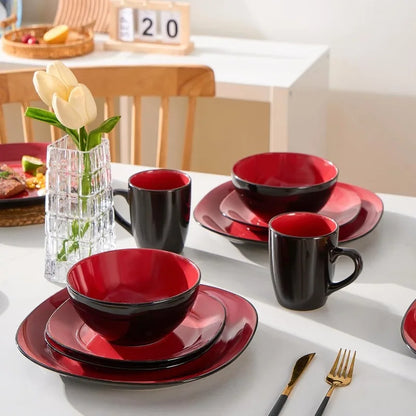 16 Piece Round Kitchen Dinnerware Set.