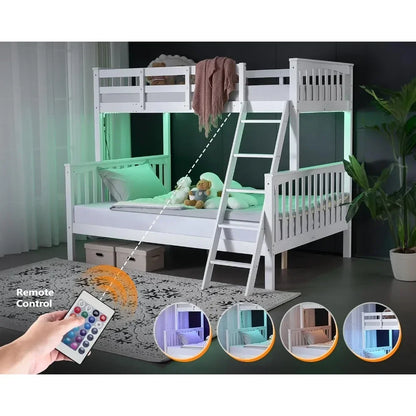 Convertible Bunk Bed  with LED Light/USB Port