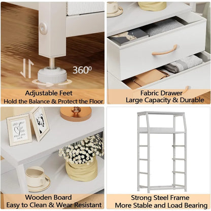 4 Drawers Vertical Storage Organizer for Bedroom, Hallway, Entryway, Nursery.