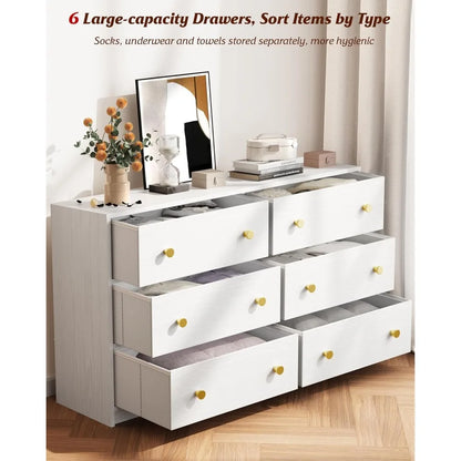 Dresser for Bedroom with 6 Drawers