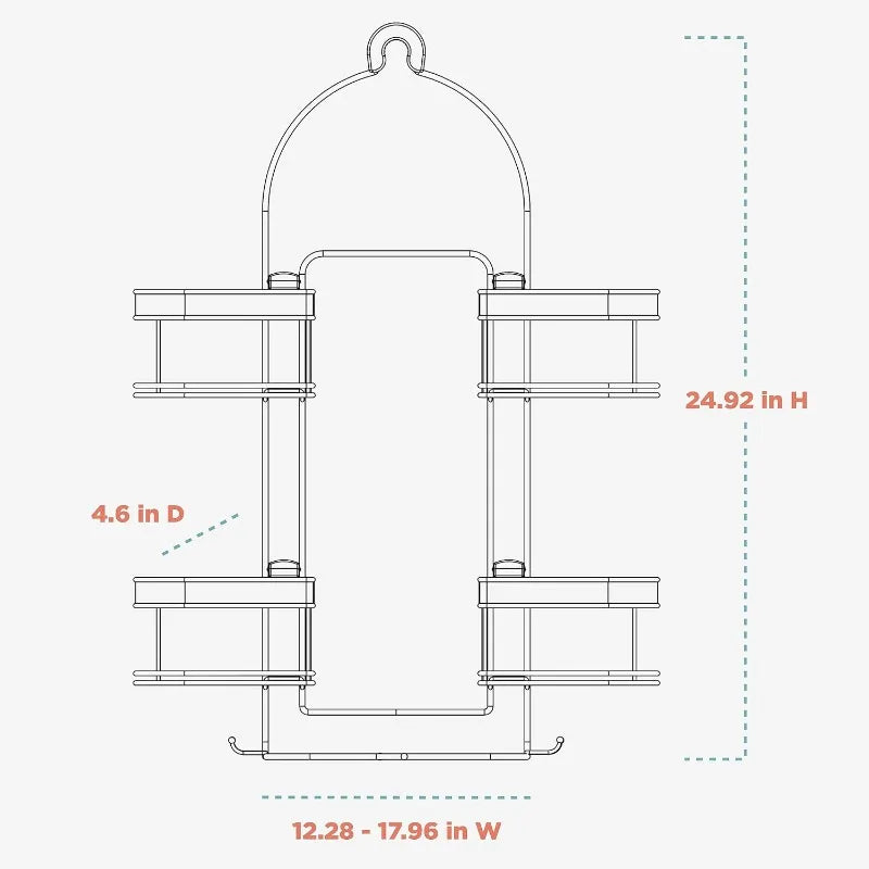 Hanging Shower Caddy, with Storage