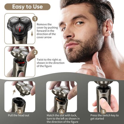 Electric Rechargeable 5 in 1 Hair Clipper for Men