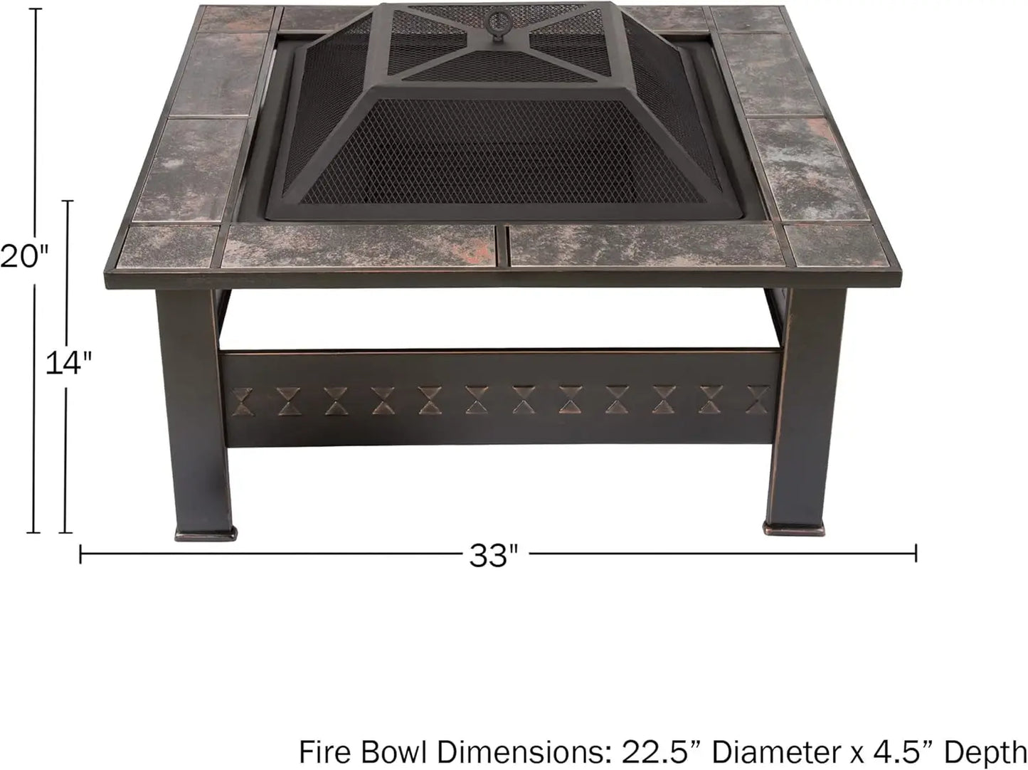 Wood Burning Fire Pit Set for Outdoor and Patio