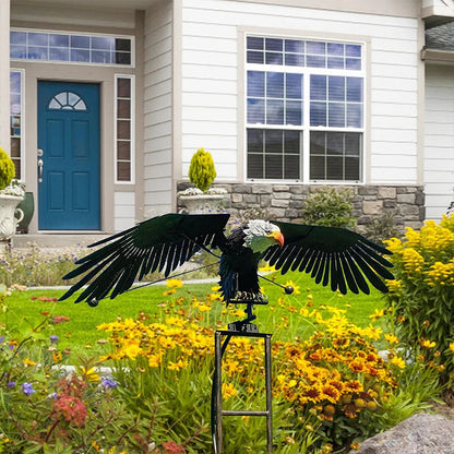 Iron Metal Eagle Wind Spinners Lawn Ornaments