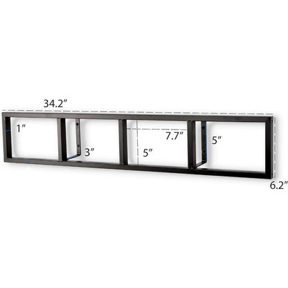 Wall Mount 34 Inch Media Storage Rack for CD DVD