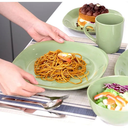 16 Piece Round Kitchen Dinnerware Set.