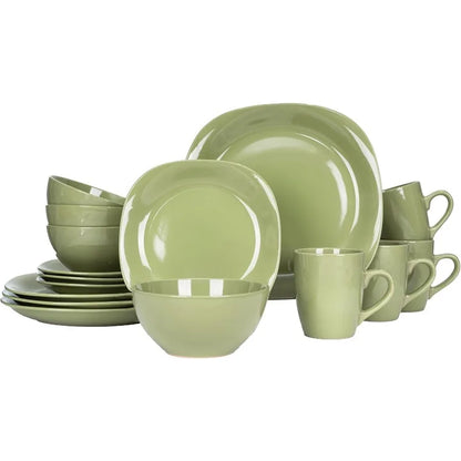 16 Piece Round Kitchen Dinnerware Set.