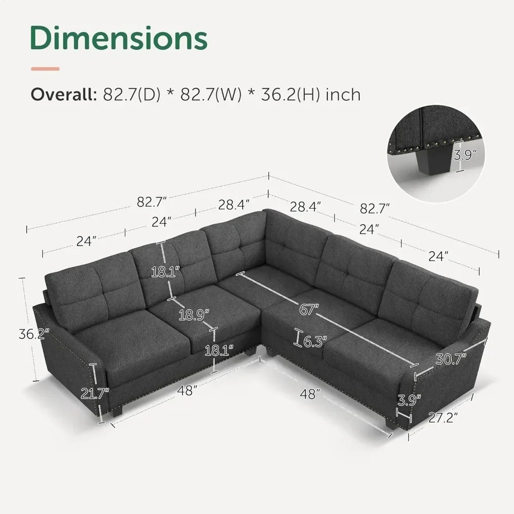 Reversible 4 Seater Corner Sofa