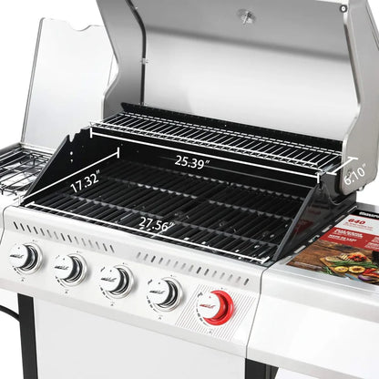 5-Burner Stainless Steel Barbecue Gas Grill