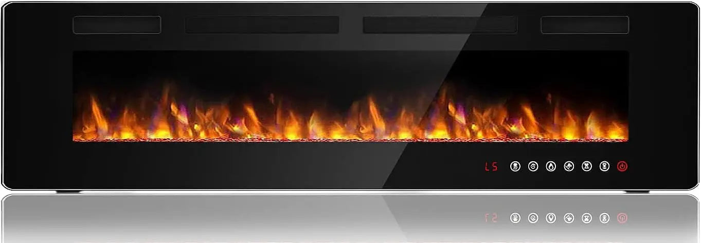 72-inch Ultra-Thin Silence Linear, Recessed Wall Mounted Fireplace