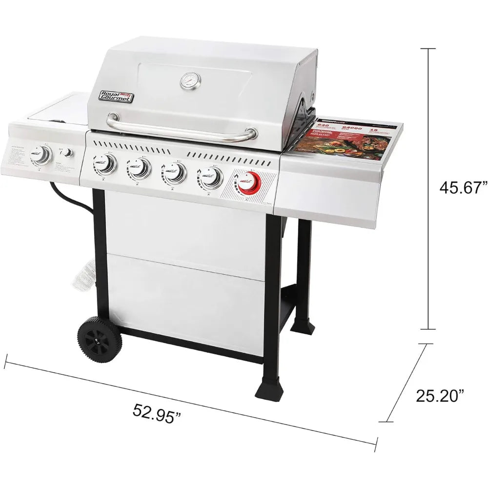 5-Burner Stainless Steel Barbecue Gas Grill