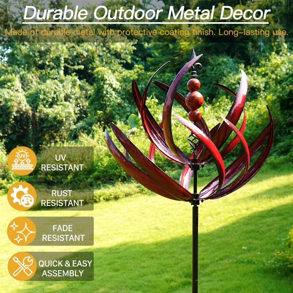 Large Outdoor Metal Wind Spinners Sculptures for Yard & Garden