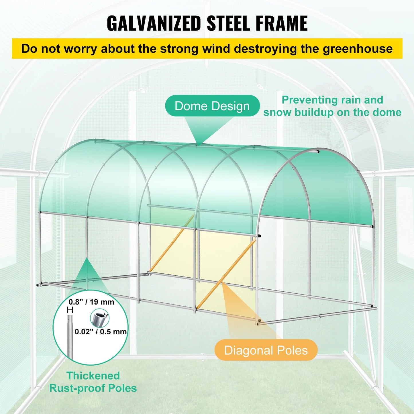 Portable Walk-in Tunnel Greenhouse