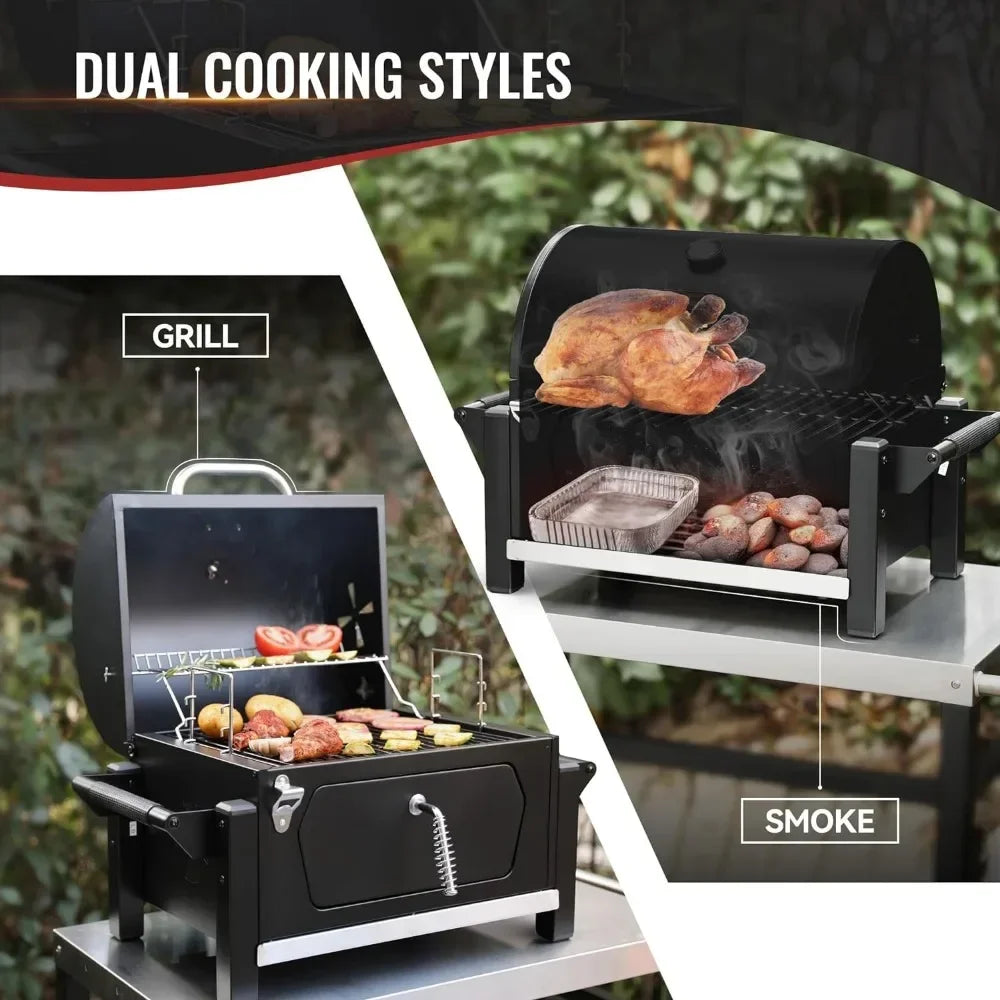 Tabletop Charcoal Grill Portable, Compact