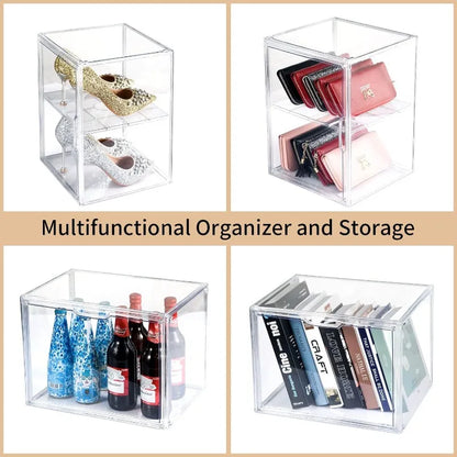 2Pack Makeup, Large Capacity Acrylic Bathroom Organizer