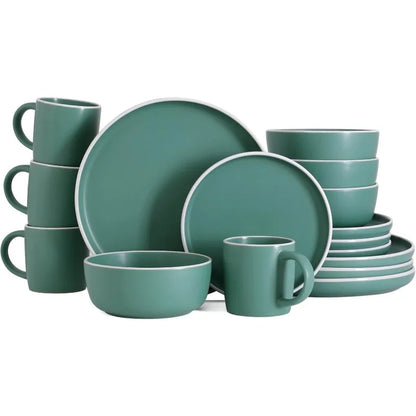 16 Piece Round Kitchen Dinnerware Set.