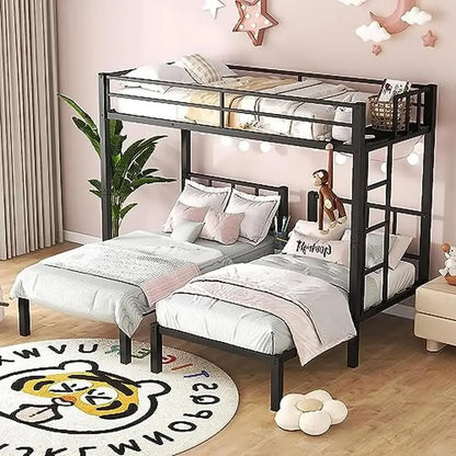 Triple Metal Bunk Beds for Kids, Teens