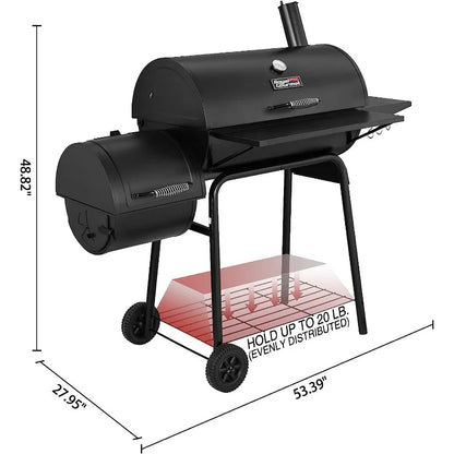 Royal Gourmet 30" BBQ Charcoal Grill and Offset Smoker