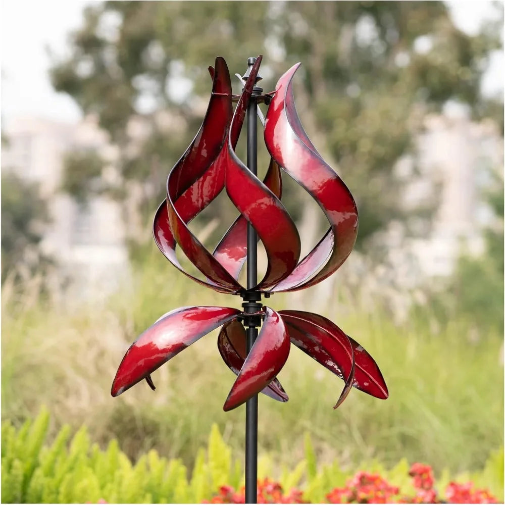 Large Outdoor Metal Wind Spinners with Stake