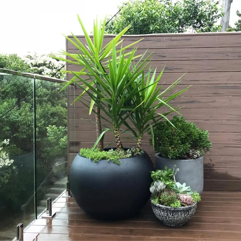 1-Piece Fiberstones Pots for Indoor/Outdoor Plants