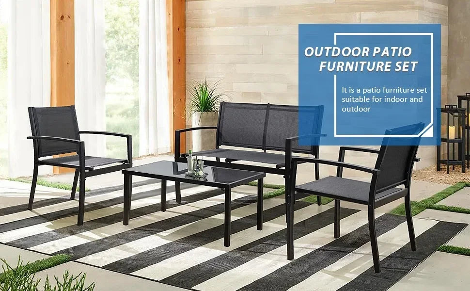 4 Pieces Outdoor Patio Furniture