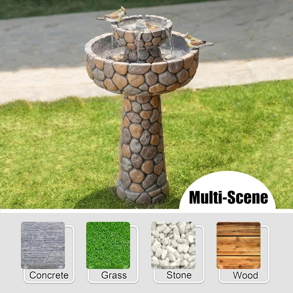 Freestanding Outdoor Water Fountain for Birds